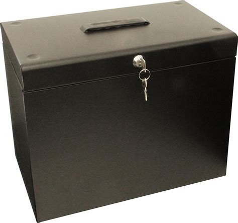 A4 Metal File Storage Box Includes 5 Suspension Files Plastic Tabs