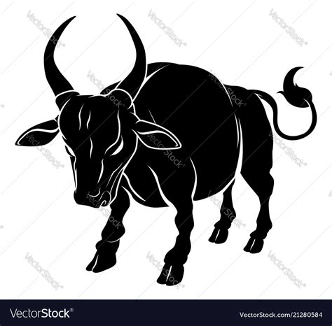 Stylized Ox Royalty Free Vector Image Vectorstock