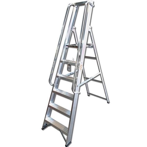 Platform Step Ladder With Handrails Free Delivery