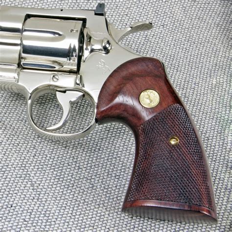 Colt Python Third Type Heritage Walnut Grips With Reclaimed Medallions