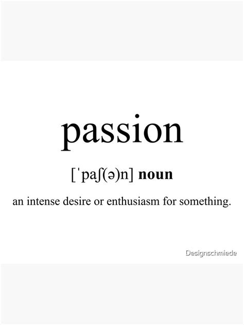 Passion Definition Dictionary Collection Poster By Designschmiede
