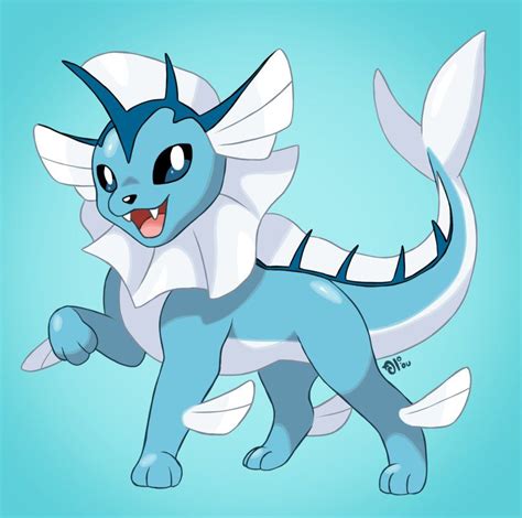 Beta Vaporeon By Alounea On Deviantart In Pokemon Eevee