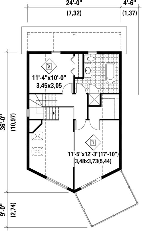 Cabin Style House Plan 3 Beds 2 Baths 1340 Sqft Plan 25 4527
