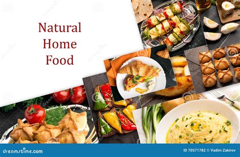 Natural Food Photo Collage Stock Photo Image Of Samsa Irish 70571782