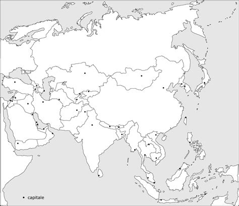 Printable Blank Asia Map