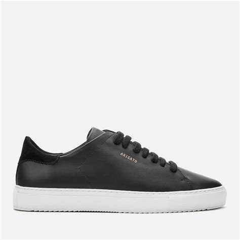Get Axel Arigato Mens Clean 90 Leather Cupsole Trainers Blackwhite