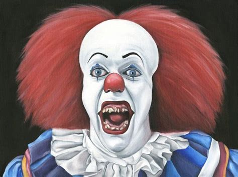 Pennywise It Clown Original Oil Painting Print Stephen King Tim
