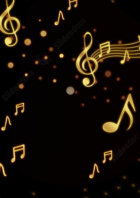 Musical Notes In Vibrant Colors Page Border Background Word Template