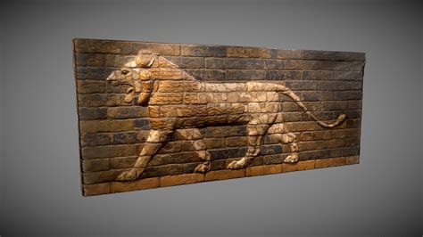 The Lion Of Goddess Ishtar Download Free 3d Model By Geoffrey Marchal