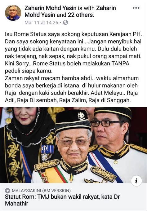 Menurut laporan portal berita malaysiagazette. Dulu boleh pukul sampai mati, kini sorry, Zaharin sound ...