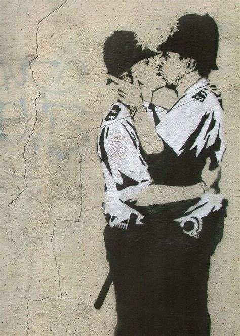 Sold Price Banksy Kissing Coppers February Pm Cet