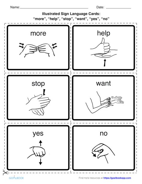 American Sign Language Flash Cards Printable Free Printable Templates