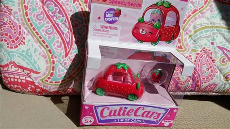 Shopkins Cutie Cars 03 Strawberry Speedy Seeds And Mini Shopkin Die Cast