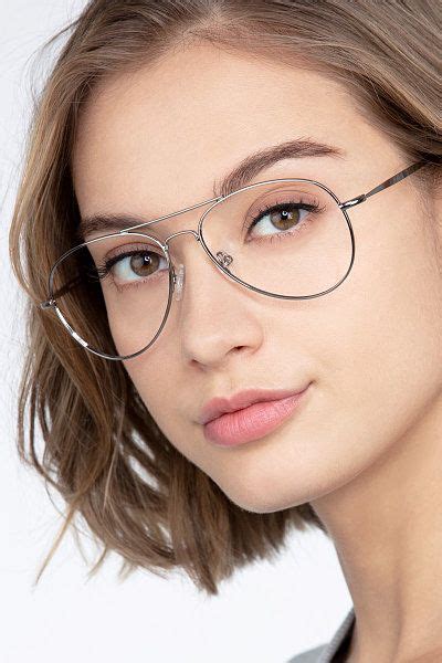 Nantes Aviator Silver Frame Eyeglasses Eyebuydirect Glasses For Round Faces Fashion Eye