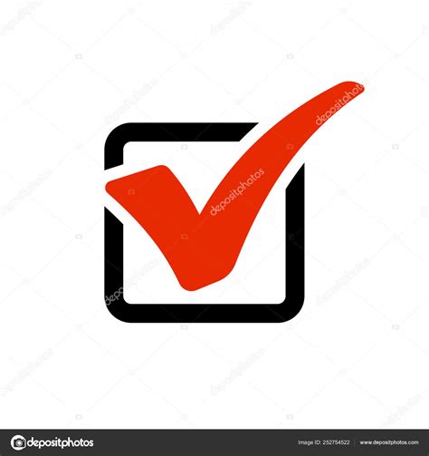 Red Checkmark In Box Vector Stock Vector By ©warmworld 252754522