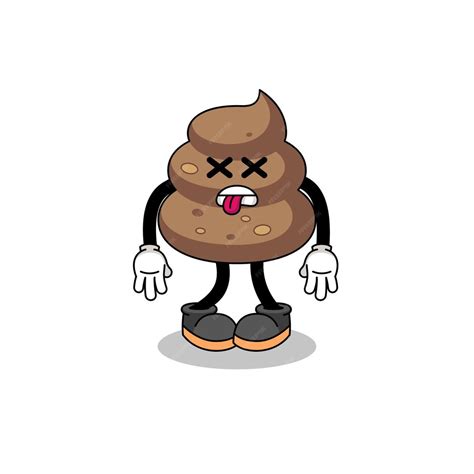 Premium Vector Poop Mascot Illustration Is Dead