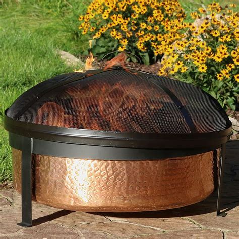 Sunnydaze Hammered Copper Fire Pit Bowl Best Outdoor Fire Pits