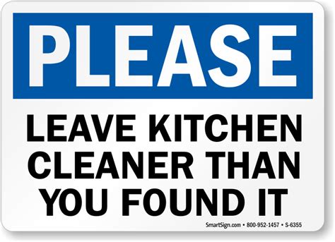 Leave Kitchen Cleaner Than You Found It Sign Ships Free