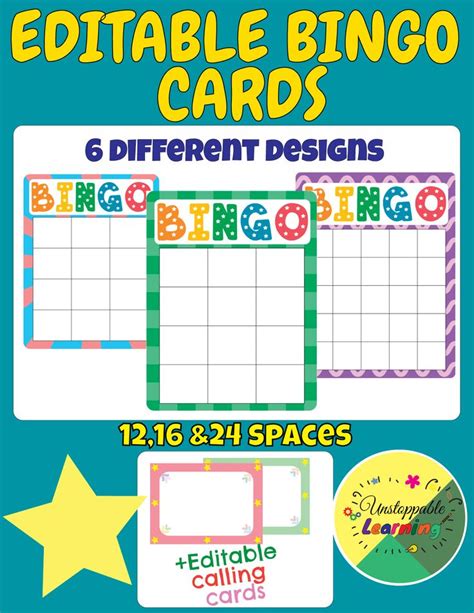 Editable Bingo Cards Bingo Cards Bingo Bingo Template