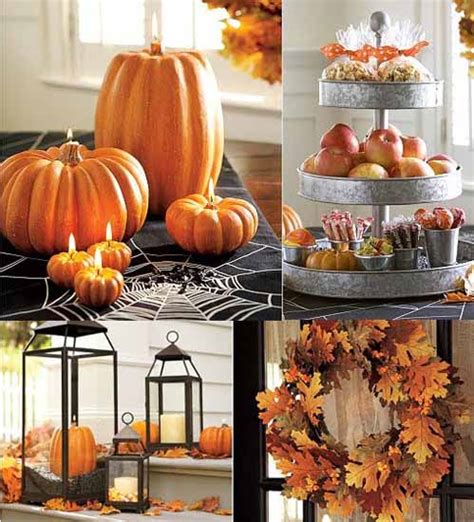 Here are the halloween home decorations we have found that you can look into wall paper of gray stones was used where halloween decors were mounted to make the living room look creepy. Halloween Decorating with Pumpkins, Halloween Home and ...