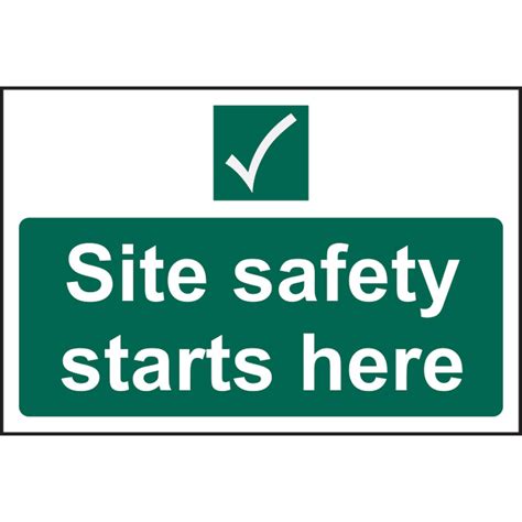 Site Safety Starts Here Rpvc 400 X 300mm First Safety