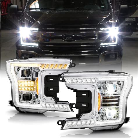 Buy Acanii For 2018 2020 Ford F150 Chrome Led Tube Wsequential