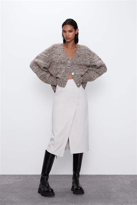 JUPE MILONGUE À BOUTONS  ZARA France