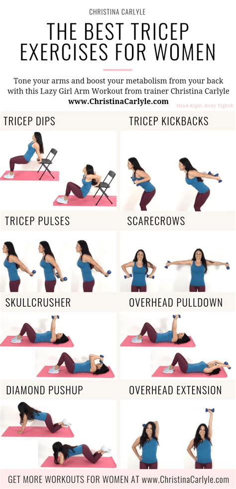 Tricep Exercises For Women That Want Tight Toned Arms Christina Carlyle