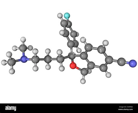 Citalopram Antidepressant Drug Molecule Stock Photo Alamy