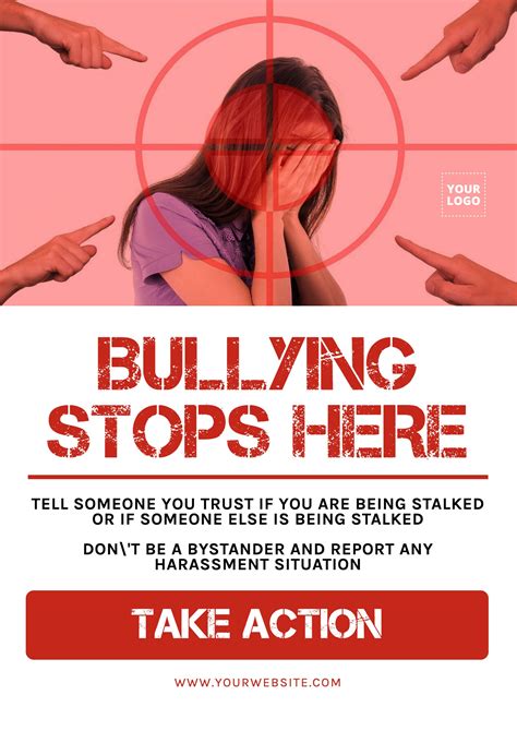 bullying stops here customizable poster in 2021 anti bullying posters bullying posters anti