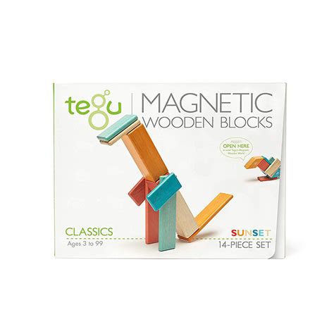 14 Piece Set Magnetic Wooden Blocks Tegu Classics At Tegu Toys