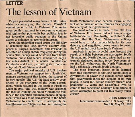 The Lesson Of Vietnam