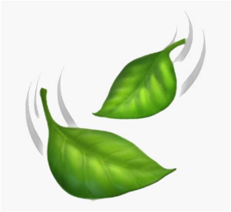 Emojileavesnature Falling Leaves Emoji Hd Png Download