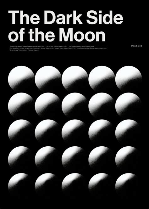 “the dark side of the moon” 2019 by alina rybacka gruszczyńska typo graphic posters