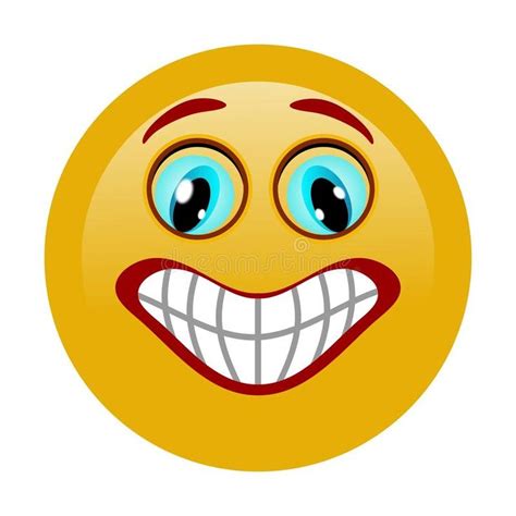 Emoji Grande Do Emoticon Do Sorriso Com Fundo Branco Ilustração Do