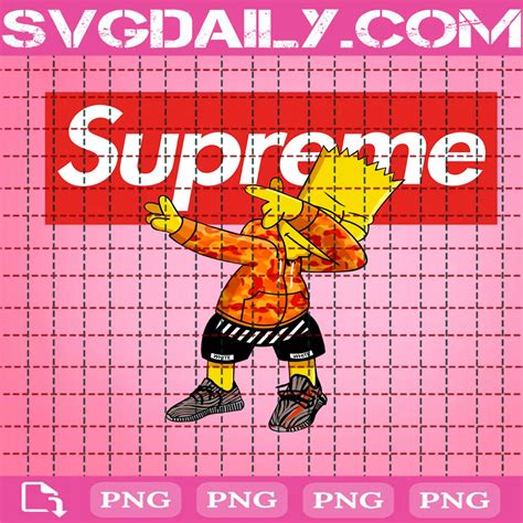 Bart Simpson Supreme Png Svgdaily Daily Free Premium Svg Files