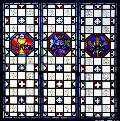 Communion Window Religious Stained Glass Window