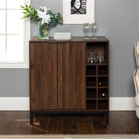 Great savings & free delivery / collection on many items. Walker Edison Furniture Company Dark Walnut Bar Cabinet ...
