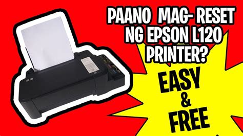 How To Reset Epson L120 Printer EASY FREE YouTube
