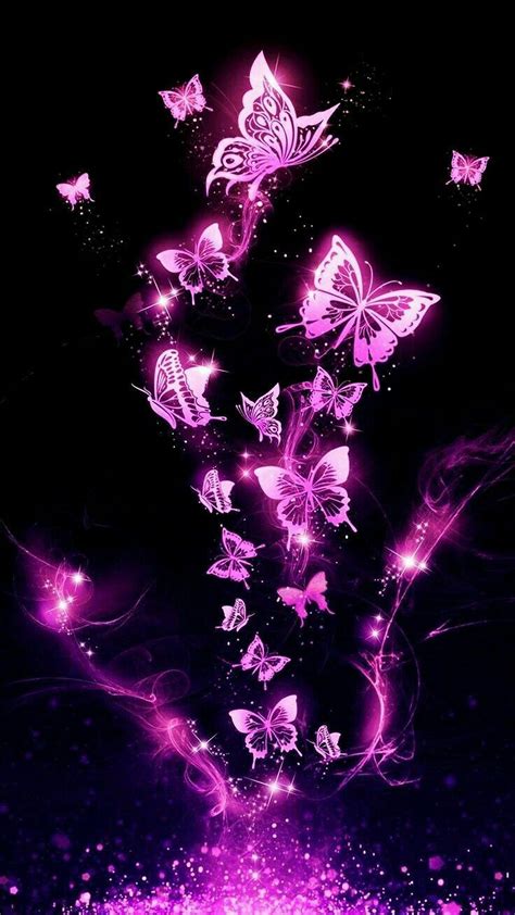 Abstract Design In Butterfly Wallpaper Purple Butterfly