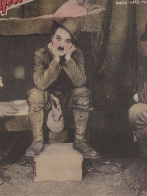 Original Charlie Chaplin Lobby Card For Shoulder Arms 1918 1922