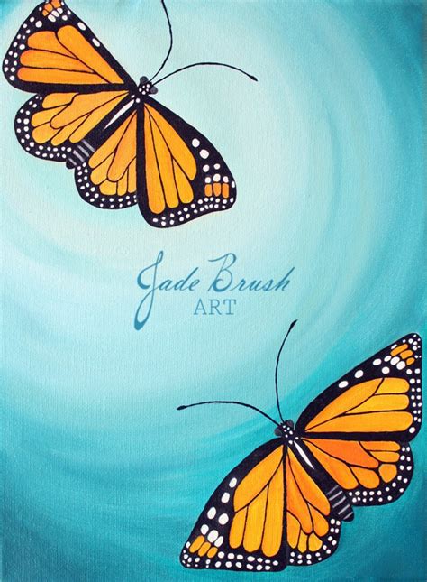 Flying Monarch Butterfly Art Print Butterfly Oil Painting Etsy
