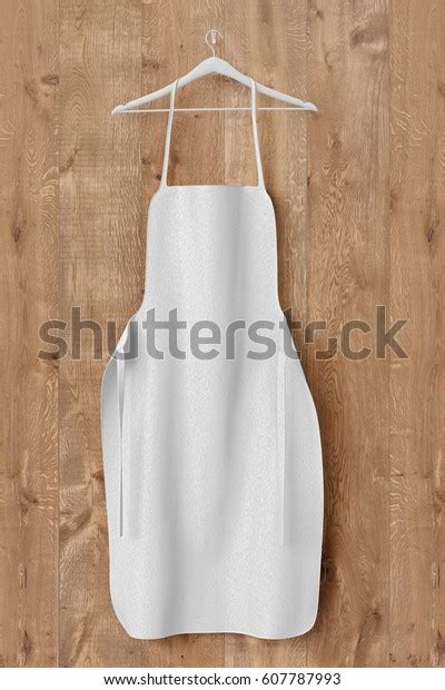white apron cooking cloth uniform mockup stock illustration