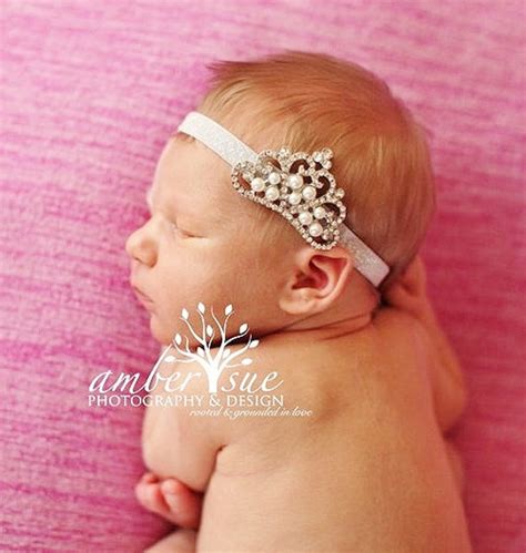 Items Similar To Ready To Ship Baby Crystal And Pearl Tiara Headband