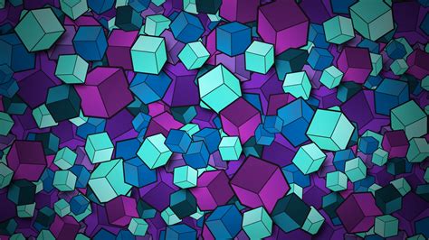 3d Cubes Wallpaper 4k Colorful Geometric Patterns Abstract 906