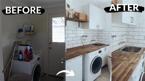 Diy Laundry Room Makeover On A Budget Youtube