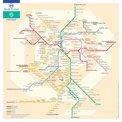 Metropolitana Di Parigi Rer Mappa Rer E Metropolitana Mappa Île De