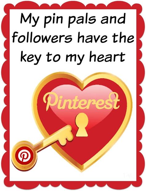 My Pin Pals And Followers Have The Key To My Heart ♥ Tam ♥ Key To My Heart Pin Pals Pinterest