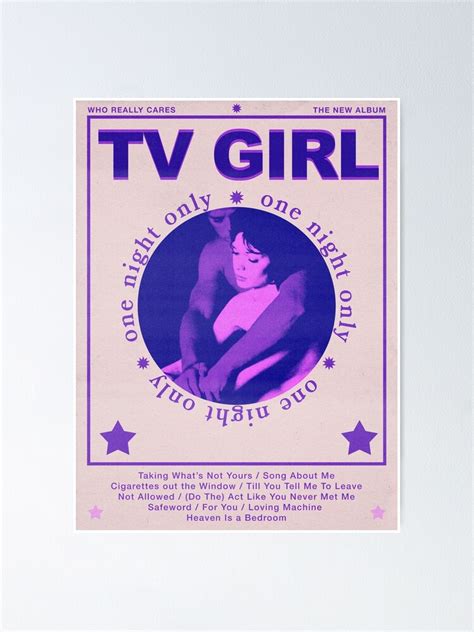 Tv Girl Who Really Cares Poster For Sale By Lgsketches Redbubble