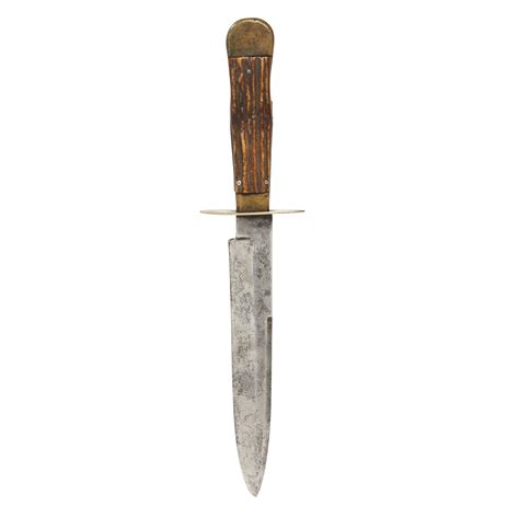 Stag Handled Bowie Knife By Jonathan Crookes Sheffield